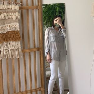 Light grey Abercrombie sheer shirt